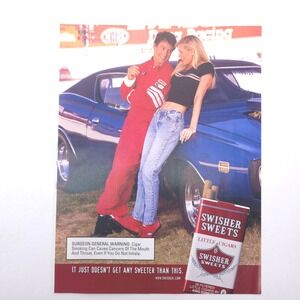 Swisher Sweets Little Cigars Drag Racing Couple Print Ad Tobacco Lifestyle Promo